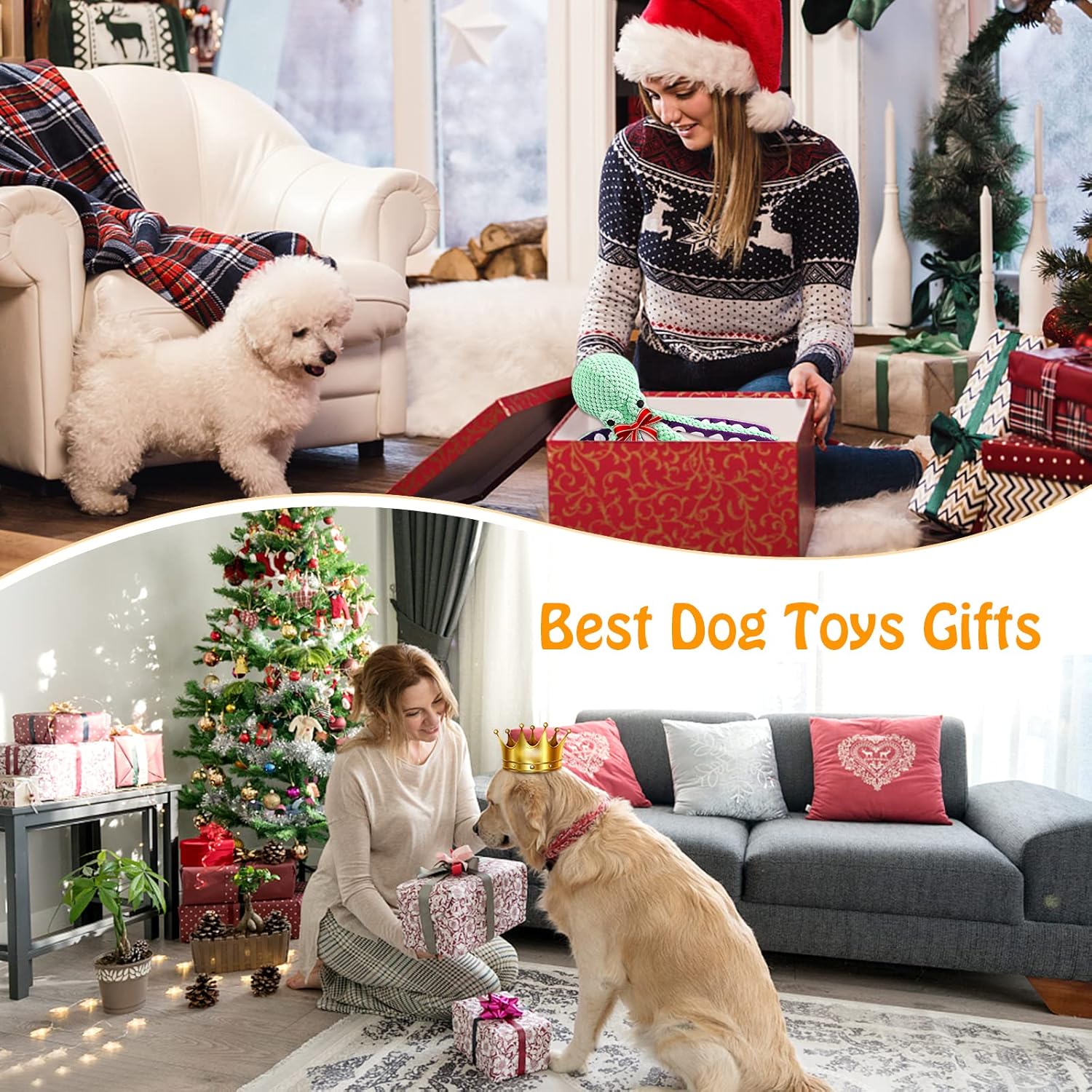 Large Squeaky Dog Toy - Plush Dog Toy, Soft Fabric, Suitable for Small, Medium, and Large Dogs, Daily Companion, Training Reward Gift