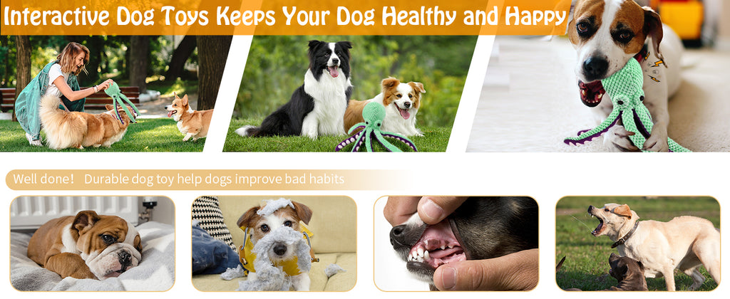 Large Squeaky Dog Toy - Plush Dog Toy, Soft Fabric, Suitable for Small, Medium, and Large Dogs, Daily Companion, Training Reward Gift